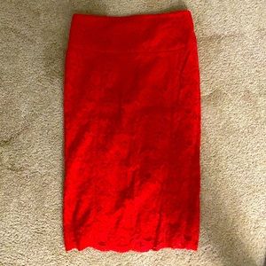 High waisted pencil skirt